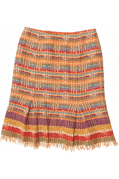 Dlouhá  Sukně Vlněná Barevná Max Mara Second Hand Vel. 42