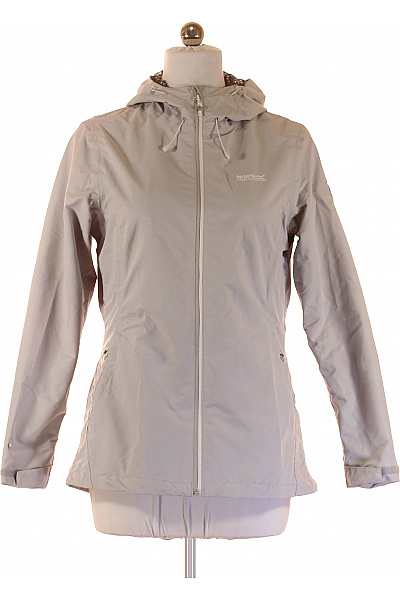 REGATTA Dámská Polyesterová Bunda S Kapucí šedá Outdoorová Turistická Lehká Nepromokavá Velikost 38