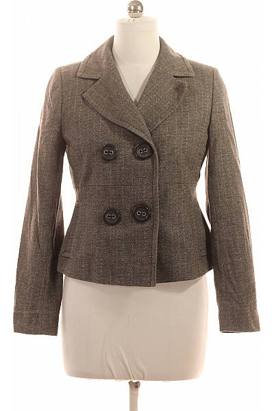 Next Krátký vlněný dvouřadý kabát vzorovaný elegantní vypasovaný podzimní Velikost 12 | Next | obrázek 2