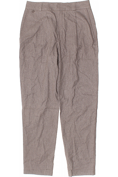 massimo dutti Dámské oblekové kalhoty hnědé rovné volnočasové s puky Vel. 36 | massimo dutti | obrázek 2