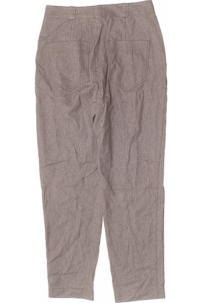 massimo dutti Dámské oblekové kalhoty hnědé rovné volnočasové s puky Vel. 36 | massimo dutti | obrázek 3