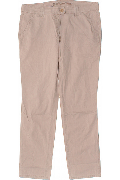 BRAX Dámské bavlněné plátěné kalhoty béžové rovné volnočasové pohodlné s kapsami Vel. 42 | BRAX | obrázek 2