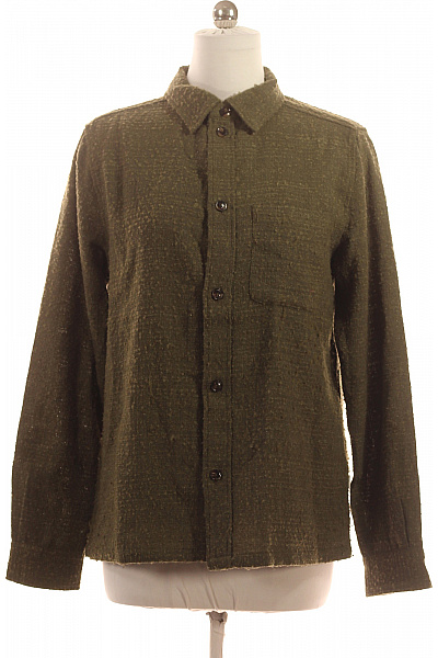 LES DEUX Polyesterová Zelená Košile Dřevorubecká Ležérní Texturovaná Svrchní Velikost M