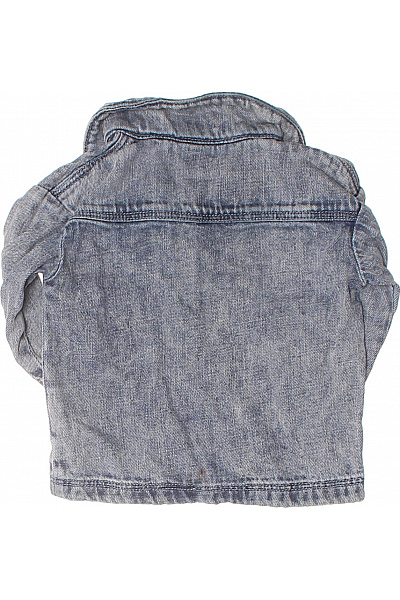 F&F Dětská Modrá Džínová Bunda DlouhýRukáv NáprsníKapsy ZapínáníNaKnoflíky Vel. 6-9 | F&F | obrázek 2