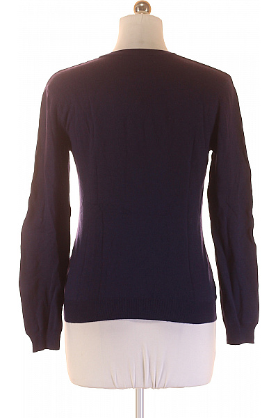 MOSCHINO Dámský tmavě modrý pruhovaný sportovní pulovr přes hlavu Vel. 42 | MOSCHINO | obrázek 3