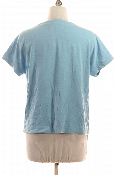 monari Dámská modrá modalová halenka krátký rukáv volná se šňůrkou Vel. 40 | monari | obrázek 2