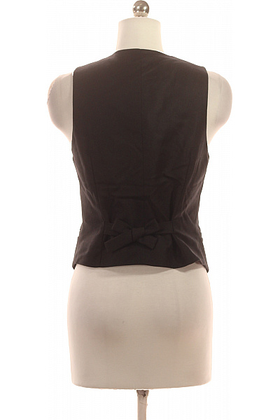 massimo dutti Dámská černá elegantní krátká vesta bez rukávů obleková Vel. S | massimo dutti | obrázek 3