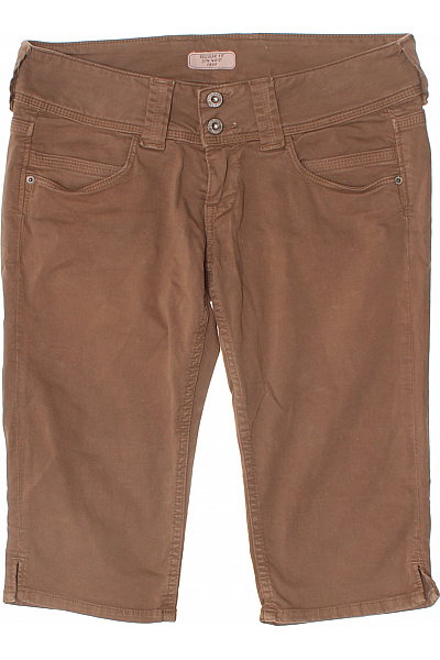 Pepe Jeans Dámské bavlněné hnědé kraťasy ke kolenům ležérní s kapsami Vel. 30 | Pepe Jeans | obrázek 2