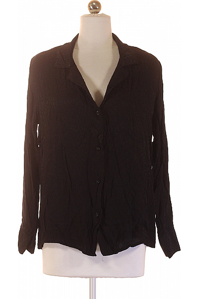 Hugo Boss Dámská Viskózová černá Košile S Dlouhým Rukávem Ležérní Vel. S