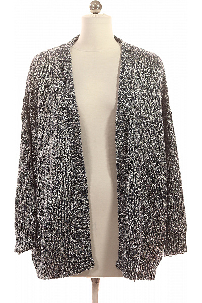 Essentiel Dámský Pletený Třpytivý Kardigan černobílý Volný Vel. S