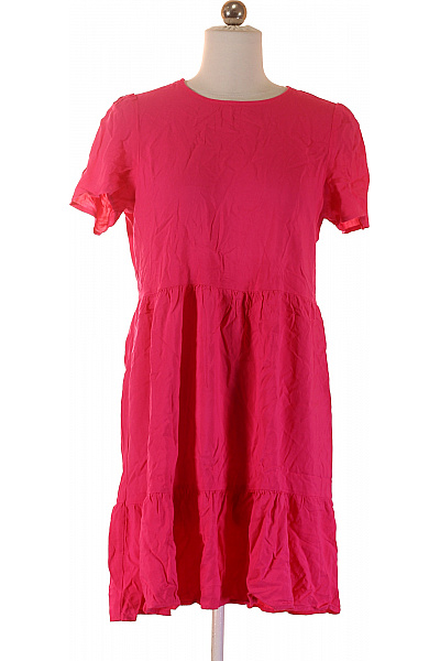 VILA Růžové volné letní šaty krátké volnočasové denní Vel. 36 | VILA | obrázek 2