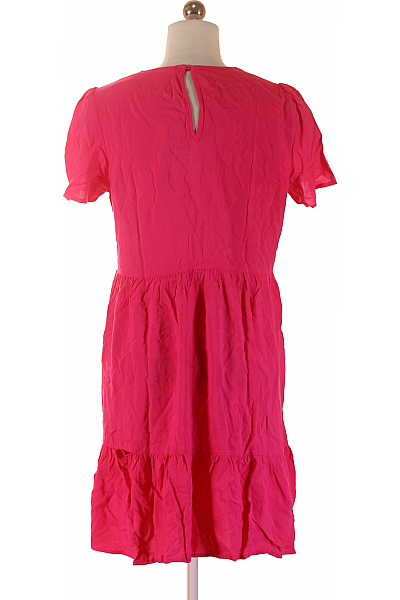 VILA Růžové volné letní šaty krátké volnočasové denní Vel. 36 | VILA | obrázek 3