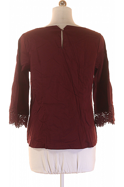 s.OLIVER Dámská bordó halenka lodičkový výstřih krajková zvonové rukávy elegantní Vel. 40 | s.OLIVER | obrázek 3
