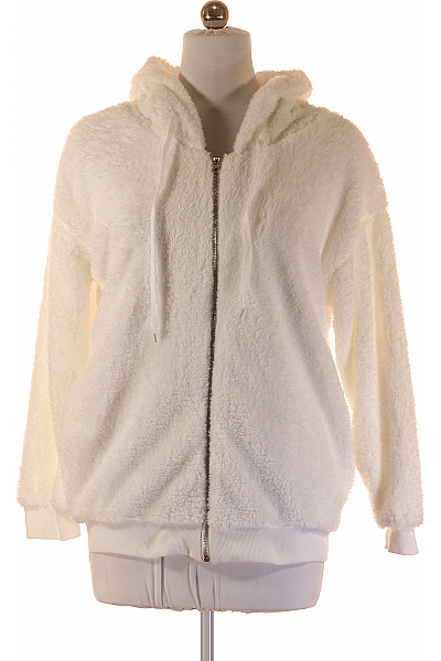 Dámská bílá chlupatá mikina s kapucí a zipem Velikost XXL | Unimoda | obrázek 2