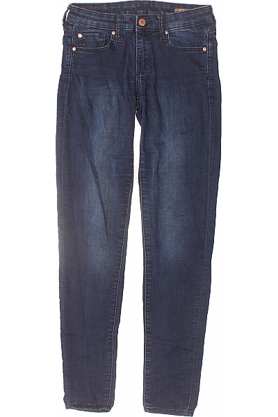 MANGO Dámské úzké Modré Vel. 34