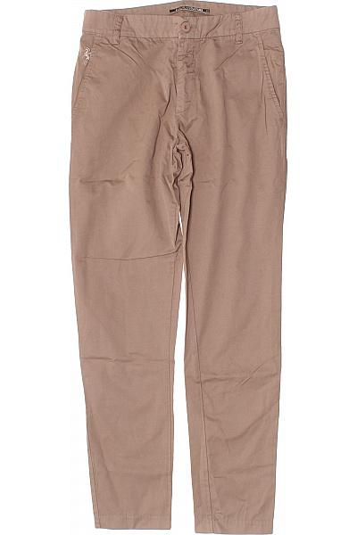EUROPAN CULTURE Dámské béžové plátěné volnočasové rovné chinos s kapsami Velikost 26 | EUROPAN CULTURE | obrázek 2