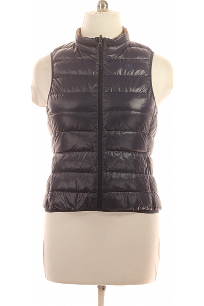 TOM TAILOR Dámská Prošívaná Péřová Vesta Tmavě Modrá Lehká Zateplená Vel. Xl