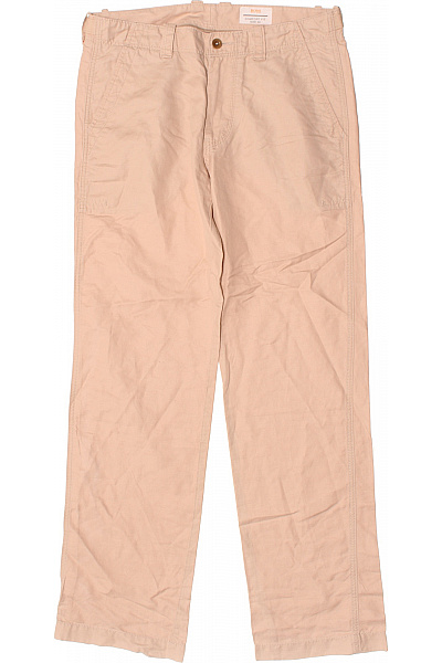 Hugo Boss Pánské Kalhoty Rovné Lněné Béžové Vel. 48 | Hugo Boss | obrázek 2