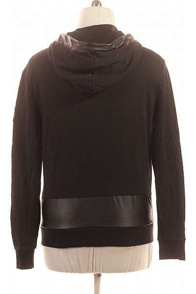 Pánská černá jednobarevná mikina s kapucí a dlouhým rukávem na zip Velikost xl | Unimoda | obrázek 3