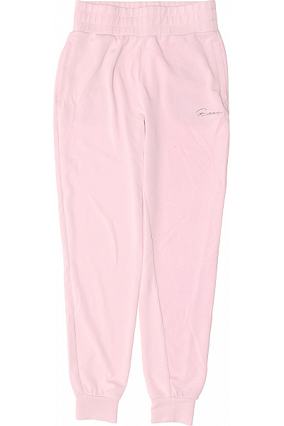 Guess Dámské Růžové Tepláky Jogger S Kapsami Pohodlné Ležérní Velikost M