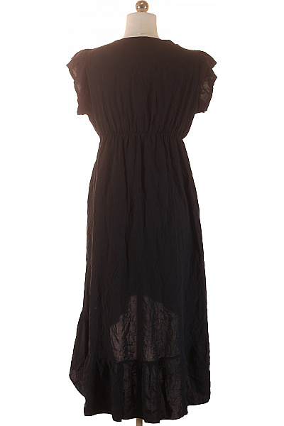 ZAUBERSTERN Černé zavinovací šaty midi volánové asymetrické letní boho Vel. XS | ZAUBERSTERN | obrázek 2