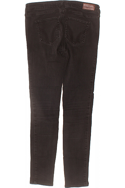 Hollister Dámské černé skinny džíny strečové úzké seprané Velikost 27 | Hollister | obrázek 2