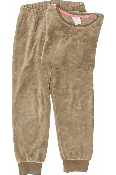 Sanetta Dětská dívčí souprava béžová sametová s potiskem Vel. 116 cm | Sanetta | obrázek 2