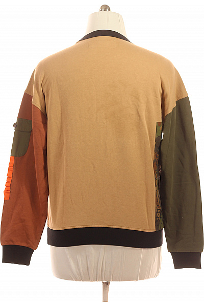 BENETTON Pánská barevná patchworková mikina přes hlavu streetwear Vel. L | BENETTON | obrázek 2