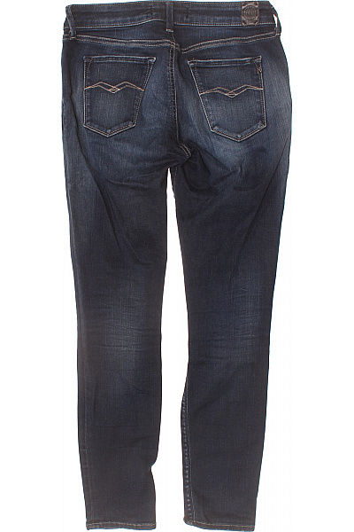 REPLAY Dámské tmavě modré strečové džíny skinny ripped seprané Velikost 29 | REPLAY | obrázek 2