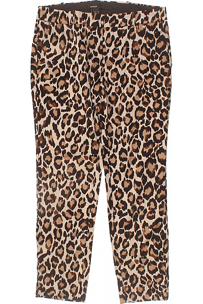 MANGO Dámské bavlněné kalhoty zvířecí potisk rovné ležérní s kapsami Vel. EU 38 | MANGO | obrázek 2