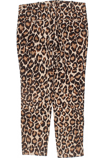 MANGO Dámské bavlněné kalhoty zvířecí potisk rovné ležérní s kapsami Vel. EU 38 | MANGO | obrázek 3