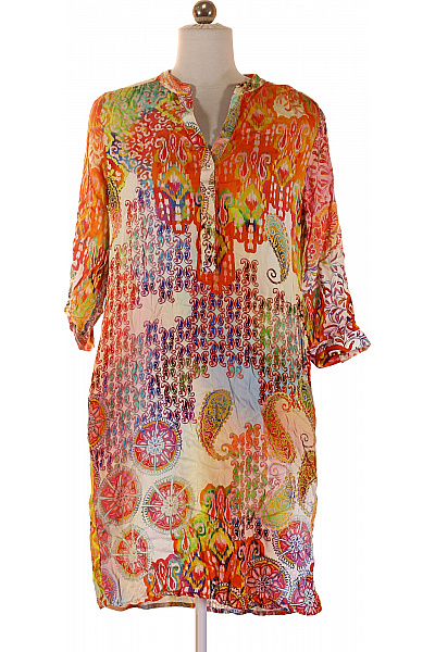 Emily van den Bergh Viskózová dámská tuniková halenka s potiskem boho etno volná Vel. 36 | Emily van den Bergh | obrázek 2