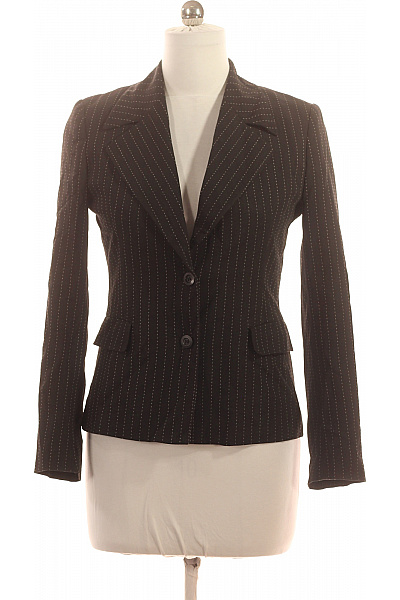 InWear Černé vypasované sako pruhované elegantní business dvouřadé Velikost 38 | InWear | obrázek 2