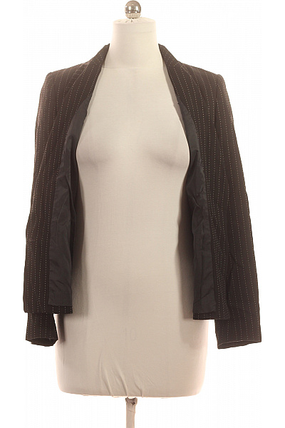 InWear Černé vypasované sako pruhované elegantní business dvouřadé Velikost 38 | InWear | obrázek 4