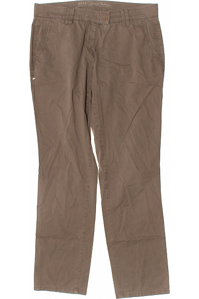 BRAX Dámské hnědé plátěné volnočasové rovné kalhoty s kapsami Vel. 40 | BRAX | obrázek 2