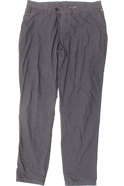 Hiltl Dámské šedé Kostkované Volné Chinos Pohodlné S Gumou V Pase Velikost 25