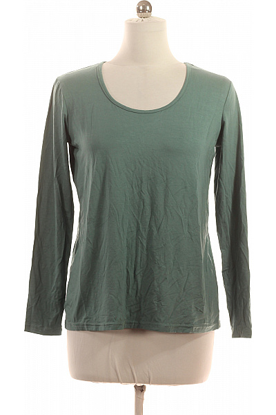 Dámské bavlněné zelené tričko s dlouhým rukávem basic Vel. L | Unimoda | obrázek 2