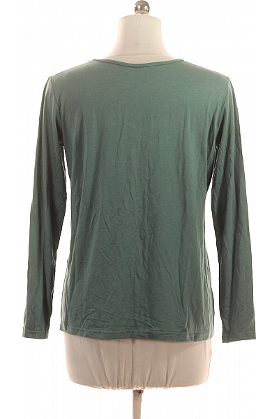 Dámské bavlněné zelené tričko s dlouhým rukávem basic Vel. L | Unimoda | obrázek 3