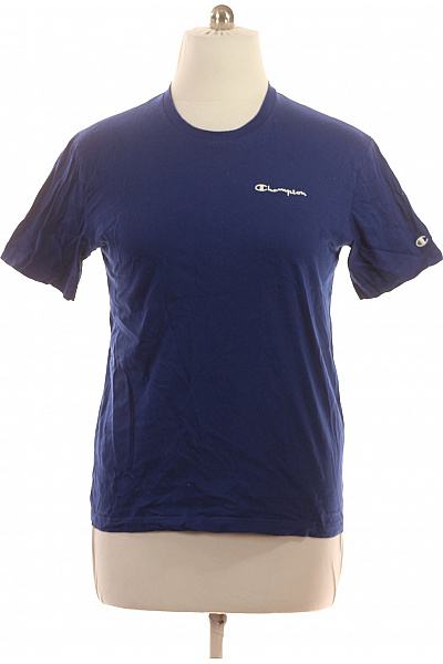 champion Dámské bavlněné modré sportovní tričko s krátkým rukávem a nápisem Velikost L | champion | obrázek 2