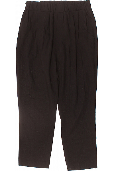 Dámské černé volné rovné kalhoty s gumou v pase Vel. l | Unimoda | obrázek 2