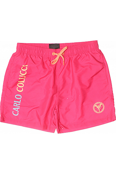 CARLO COLUCCI Růžové Koupací Kraťasy S Potiskem Volnočasové Velikost S