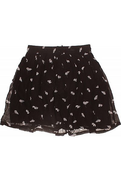 JUST  Dámská viskózová černá minisukně květinová volná letní Vel. XS | JUST  | obrázek 3