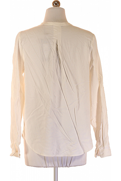 ZERO Dámská jednobarevná halenka s dlouhým rukávem a výstřihem do V Vel. 34 | ZERO | obrázek 2