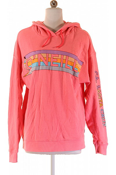 O'NEILL Dámská Bavlněná Růžová Mikina S Kapucí A Potiskem Santa Cruz Streetwear Vel. S