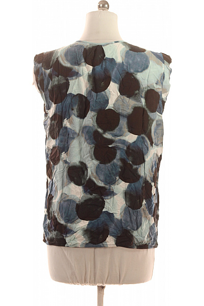 Cartoon Dámská viskózová halenka bez rukávů modro hnědá s potiskem volná Vel. 40 | Cartoon | obrázek 2