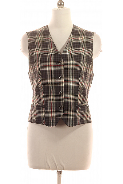 HAMMERSTEIN Dámská kostkovaná krátká vesta elegantní bez rukávů se zapínáním Velikost 38 | HAMMERSTEIN | obrázek 2