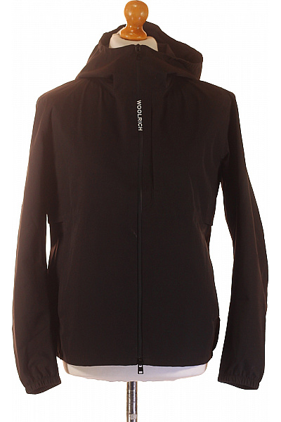 Woolrich Polyesterová Lehká Sportovní Bunda S Kapucí černá Se Zipem Vel. S