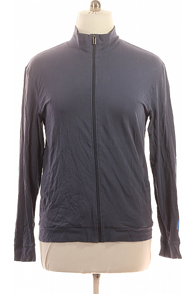 Hugo Boss Pánská Tmavě Modrá Mikina Na Zip Bez Kapuce Sportovní Lehká Vel. L