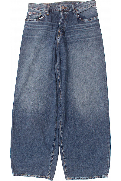 True Religion Dámské Modré Džíny široké Volné Seprané S Kapsami Vel. 28