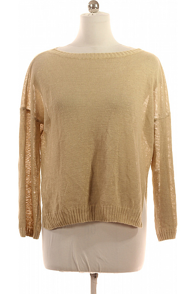 Max Mara Dámský pletený ažurový pulovr zlatý Vel. XXL | Max Mara | obrázek 2